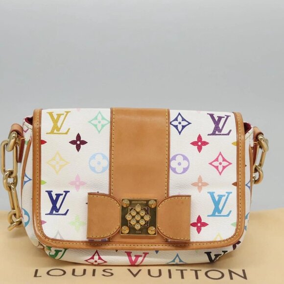 LOUIS VUITTON Monogram Multicolor Patty Shoulder Bag White M40305 - Picture 14 of 16